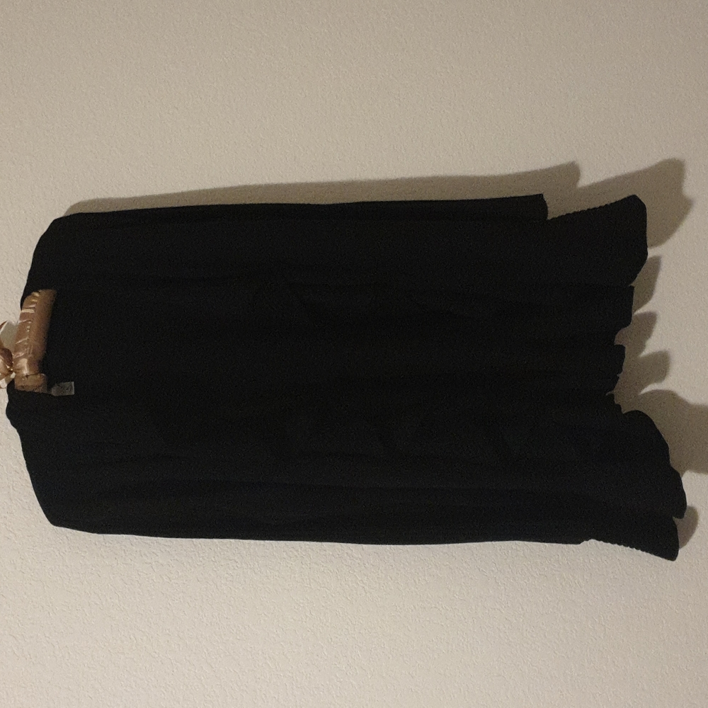 Dress Barn Black Ruffled Cardigan with 3/4 Sleeves Size 2X